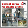 Upvc profil plastik ekstrüzyon üreticisi için konik vida
